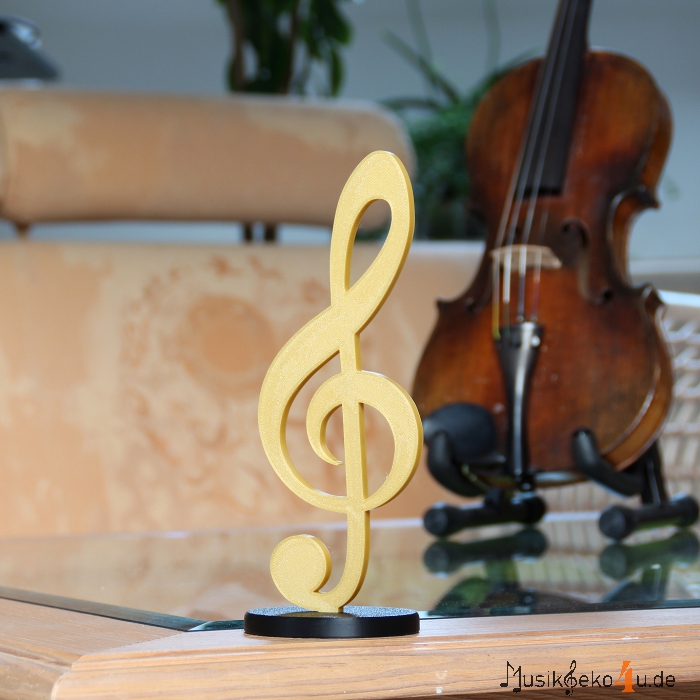 Violinschlüssel - 3D gedruckter Notenschlüssel, in verschiedenen Farben