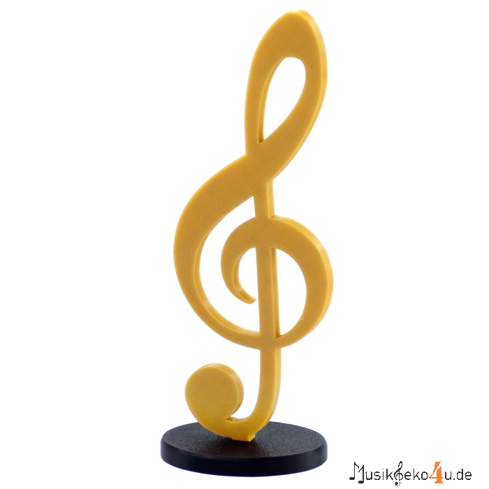 Violinschlüssel - 3D gedruckter Notenschlüssel, in verschiedenen Farben