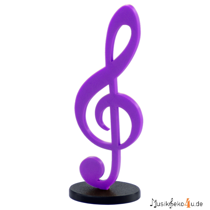 Violinschlüssel - 3D gedruckter Notenschlüssel, in verschiedenen Farben