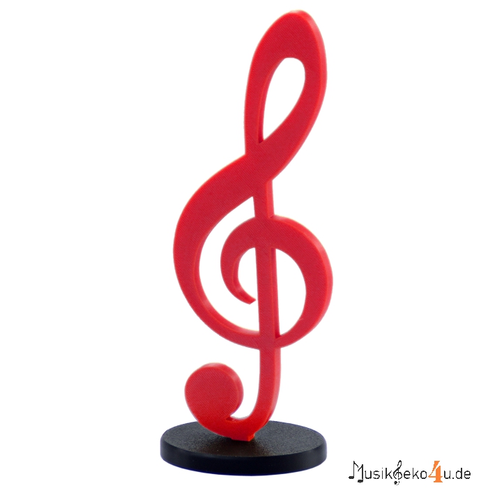 Violinschlüssel - 3D gedruckter Notenschlüssel, in verschiedenen Farben