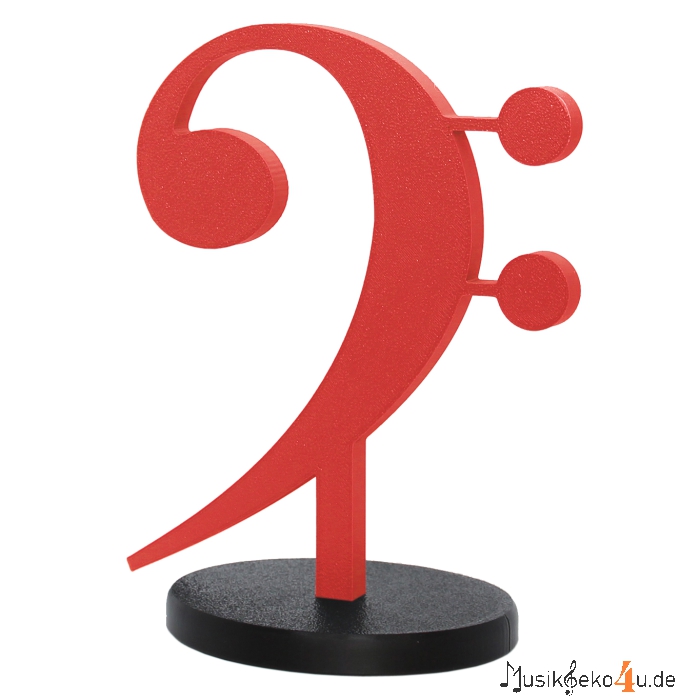 Bassschlüssel - 3D gedruckter Notenschlüssel, in verschiedenen Farben