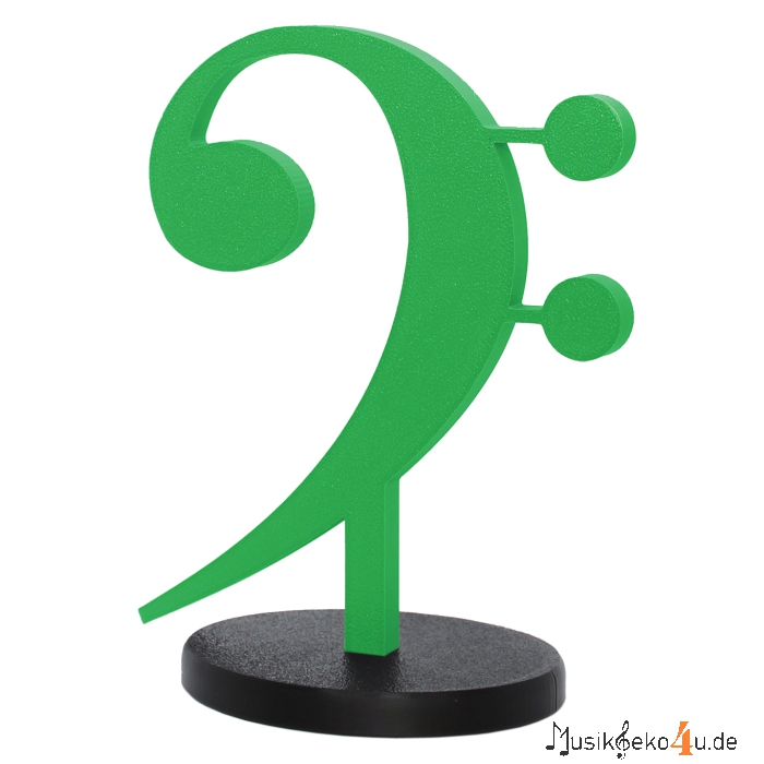 Bassschlüssel - 3D gedruckter Notenschlüssel, in verschiedenen Farben