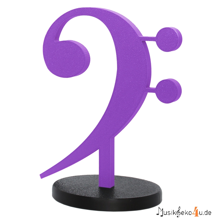 Bassschlüssel - 3D gedruckter Notenschlüssel, in verschiedenen Farben