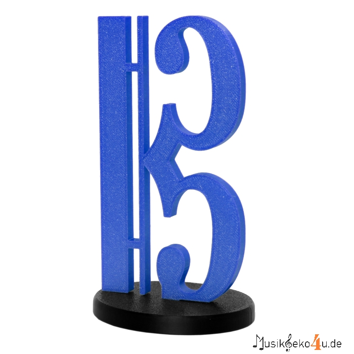 Tenor bzw. Altschlüssel - 3D gedruckter Notenschlüssel, in verschiedenen Farben