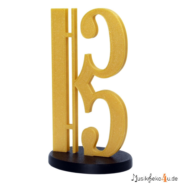 Tenor bzw. Altschlüssel - 3D gedruckter Notenschlüssel, in verschiedenen Farben