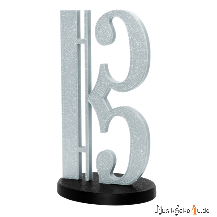 Tenor bzw. Altschlüssel - 3D gedruckter Notenschlüssel, in verschiedenen Farben