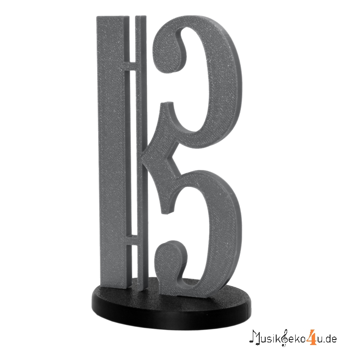 Tenor bzw. Altschlüssel - 3D gedruckter Notenschlüssel, in verschiedenen Farben