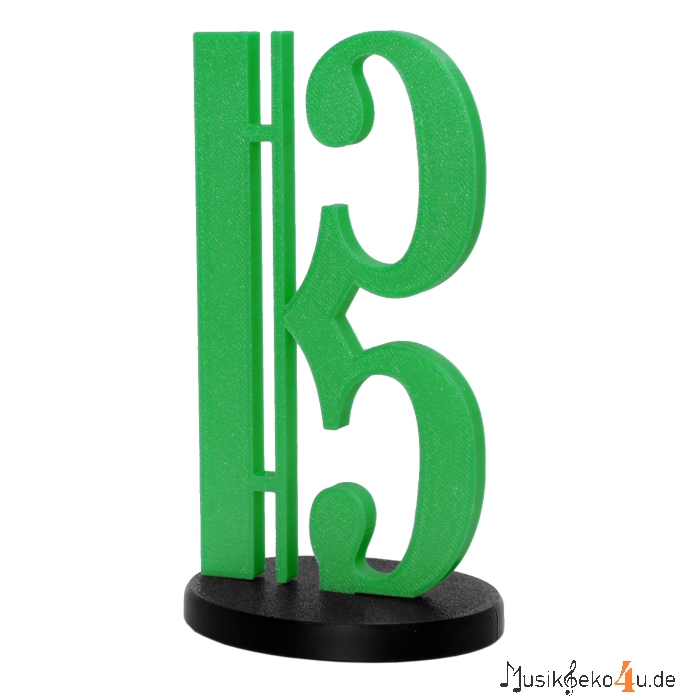 Tenor bzw. Altschlüssel - 3D gedruckter Notenschlüssel, in verschiedenen Farben