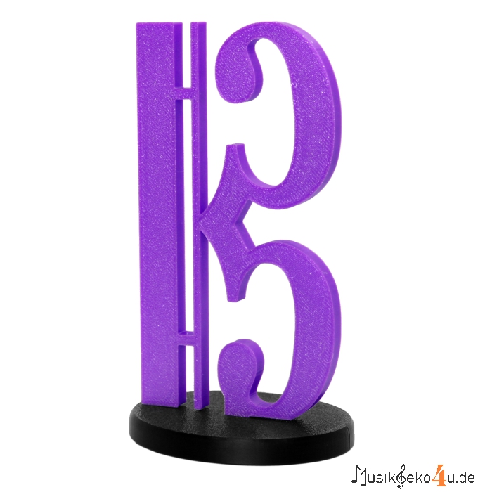 Tenor bzw. Altschlüssel - 3D gedruckter Notenschlüssel, in verschiedenen Farben