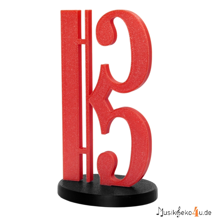 Tenor bzw. Altschlüssel - 3D gedruckter Notenschlüssel, in verschiedenen Farben