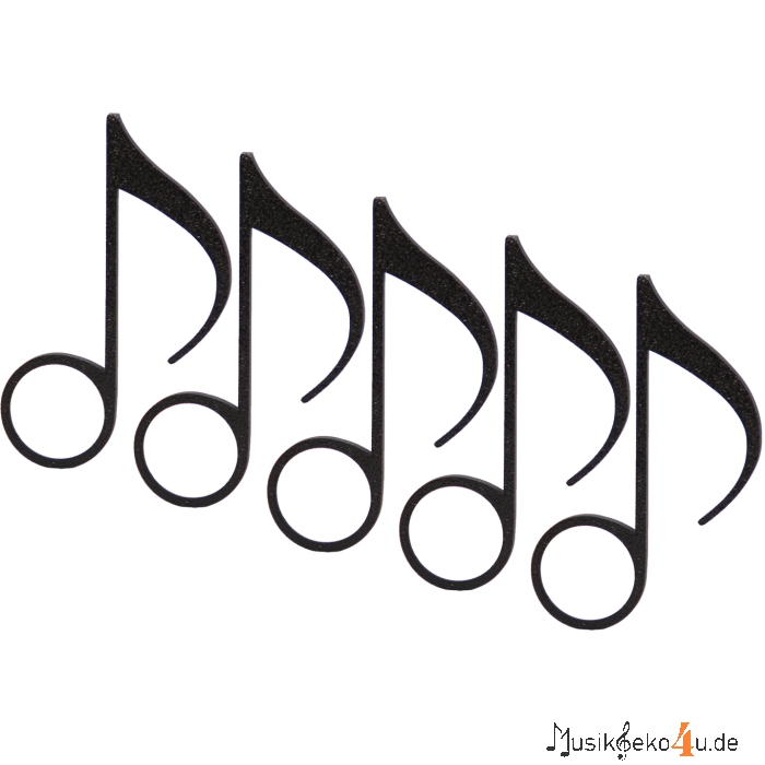 Achtelnote als Geldgeschenk 5er Set - 3D gedruckt, Geldgeschenk Set für 2 Euro Münzen