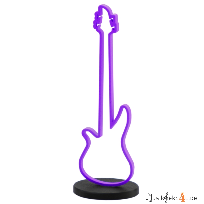 E-Gitarre Silhouette - 3D gedruckt, in mehreren Farben
