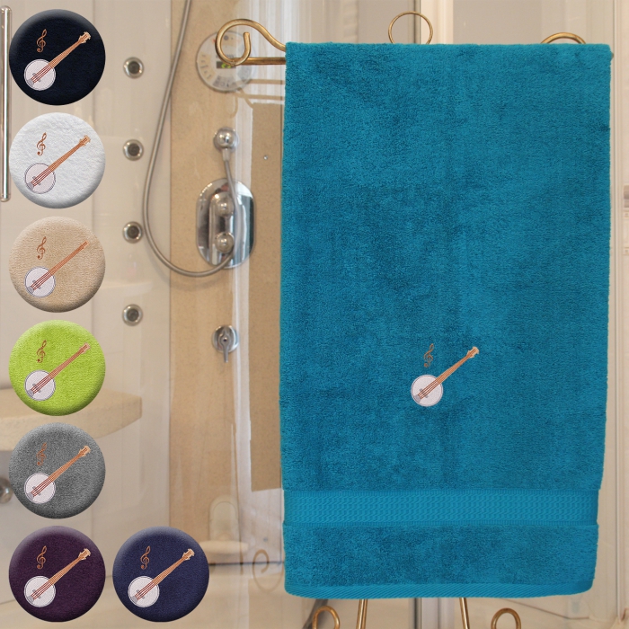 Banjo - Handtuch, mehrere Farben und Größen, mit Banjo bestickt
