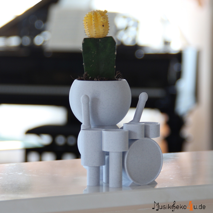 Schlagzeug Blumentopf - 3D gedruckter Schlagzeuger in verschiedenen Farben