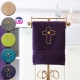Kreuz - Handtuch, farbig in verschiedenen Größen mit einem Kreuz bestickt