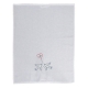 Geschirrtuch 50 x 70 cm, weiß mit zwei verliebten Tauben und einem Herz mit zwei gebundenen Achtelnoten bestickt