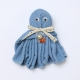 Dekohandtuch blau, als Qualle gefaltet mit 2 Badeperlen