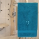Handtuch Türkis, in verschiedenen Größen mit Bassschlüssel bestickt