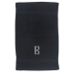 Handtuch schwarz in verschiedenen Größen mit weißem Alt- bzw. Bratschenschlüssel bestickt