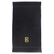 Handtuch schwarz in verschiedenen Größen mit goldenem Alt- bzw. Bratschenschlüssel bestickt