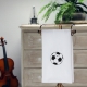 Abtrockner 50 x 70 cm, weiß mit einem Fußball bestickt