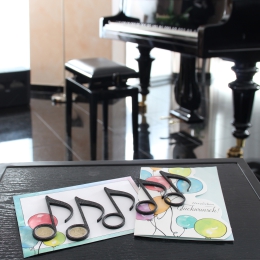 Achtelnote als Geldgeschenk 5er Set - 3D gedruckt, Geldgeschenk Set für 2 Euro Münzen