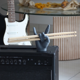 Drumstick Halter, Hand mit Rock Geste - 3D gedruckt, verschiedene Farben