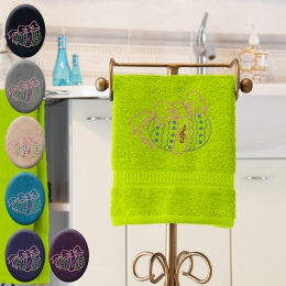 Osterei Violinschlüssel - Handtuch bestickt, mehrere Farben und Größen