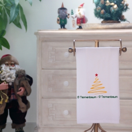 Geschirrtuch 50 x 70 cm, abstrakten Tannenbaum - bestickt