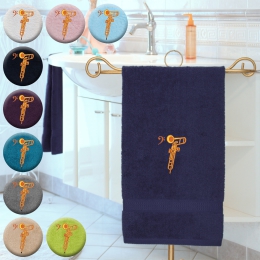 Cimbasso - Handtuch, mehrere Farben und Größen, mit Cimbasso und Bassschlüssel bestickt